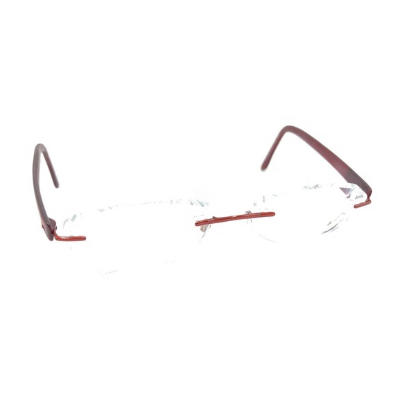 Silhouette 6701 45 6054 7608 Titanium Red Rimless Eyeglasses Frames 48-17 135 - Picture 1 of 12